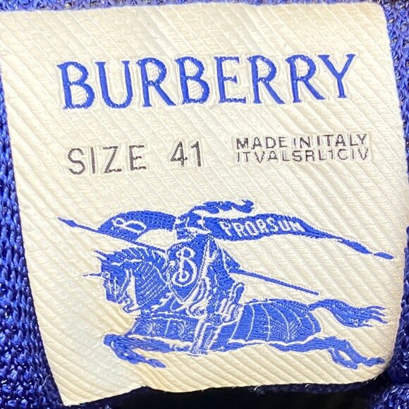 $1190 New BURBERRY Leather Trek Boots Mens 8 EU 41 Black Blue Logo Hiking Shoes main image 5